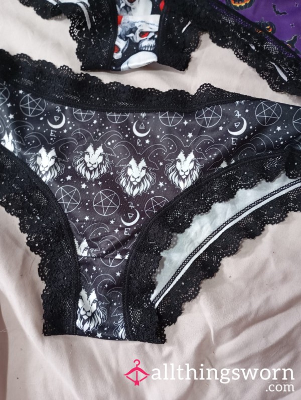 Witchy Pentagram And Goat Design Panties