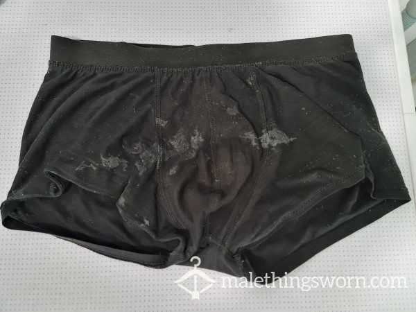 Worn Black Boxers