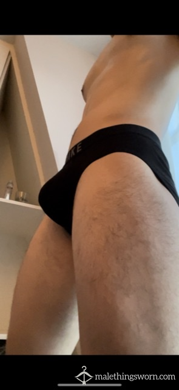 Worn Black Cotton Brief