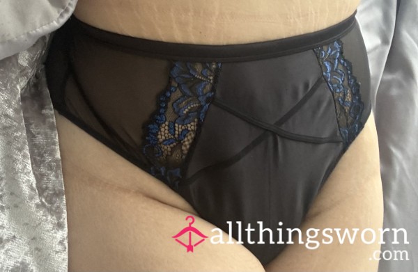 Worn Black Satin Panties