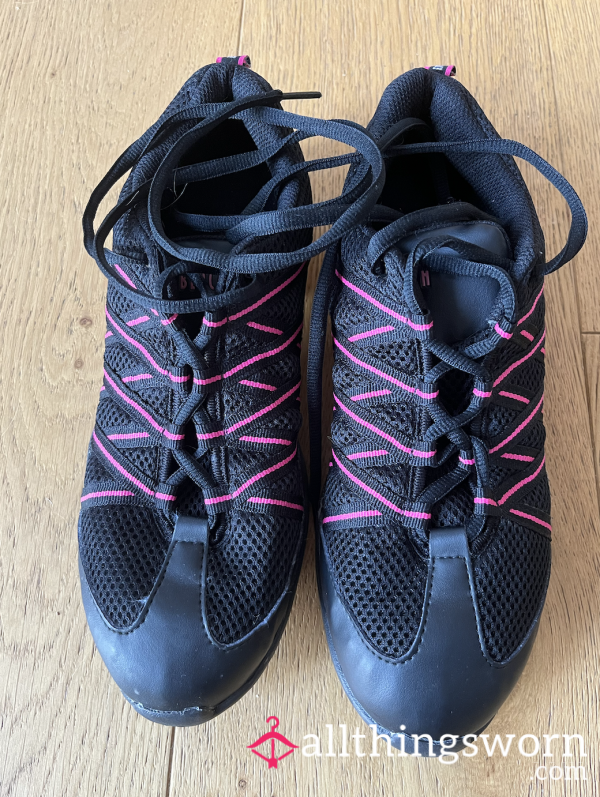 Worn Bloch Criss Cross Pink Dance Sneaker