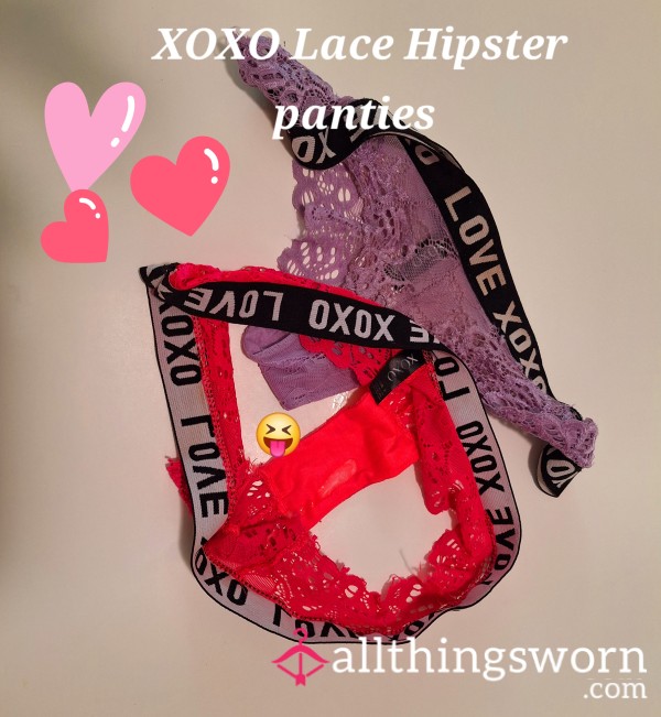 Worn C*mmed On XOXO Lace Hipster Pantiess