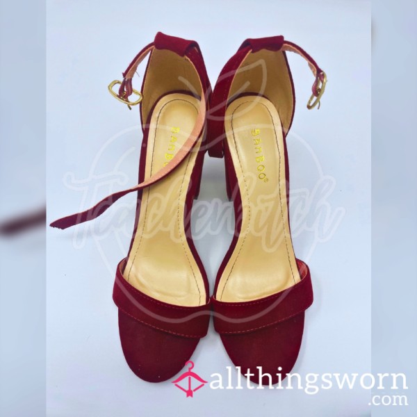 Burgundy Heels | Worn In Las Vegas | Bamboo Brand | US Size 6.5