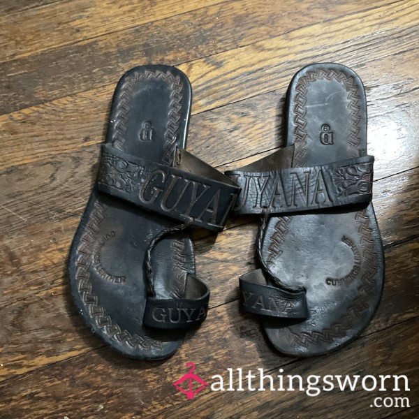 Worn Leather Sandals