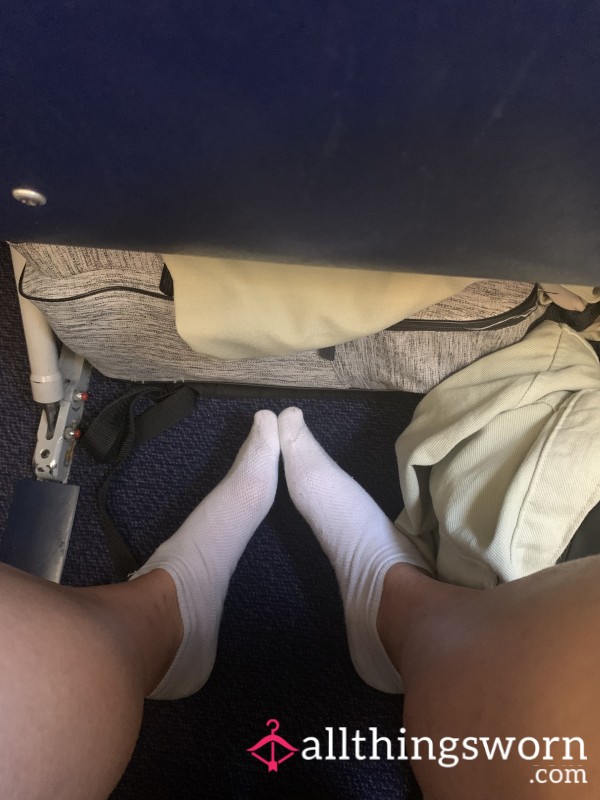 Worn Little White Socks. My Travel Socks, Dirty And Ready For You💦