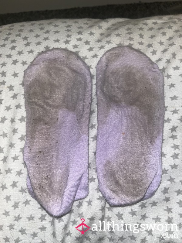 Worn Purple Dirty Socks