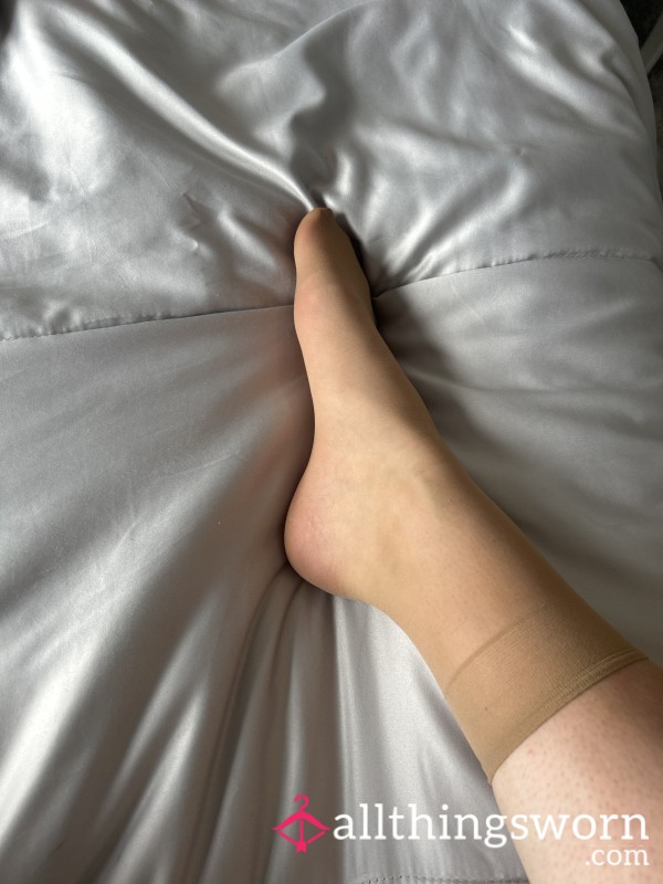 Worn Tan Ankle Stockings