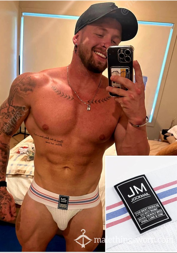 Worn White Jockmail Briefs (Great For C*m/pi*s)