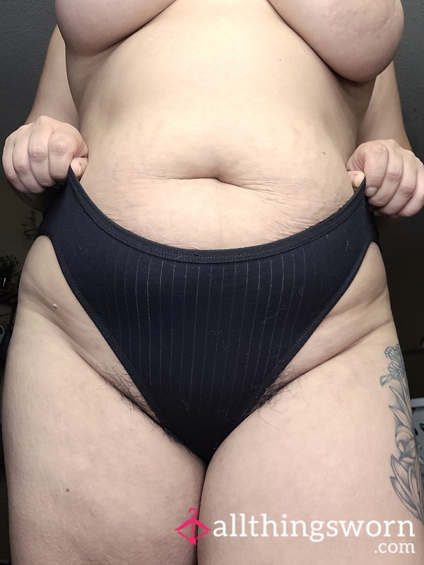 °°(XL) Black Cotton Thong.  Sniff My A** On These.