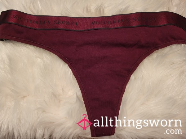 T36: XL Victoria Secret Marroon Thong