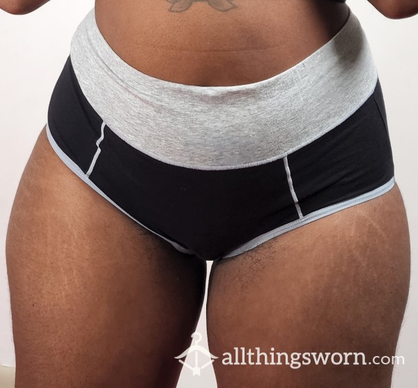 Black High Waist Cotton Bikini