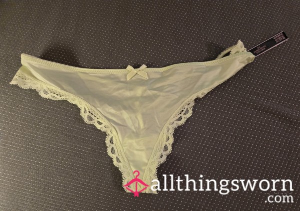 Yellow Satin Thongs