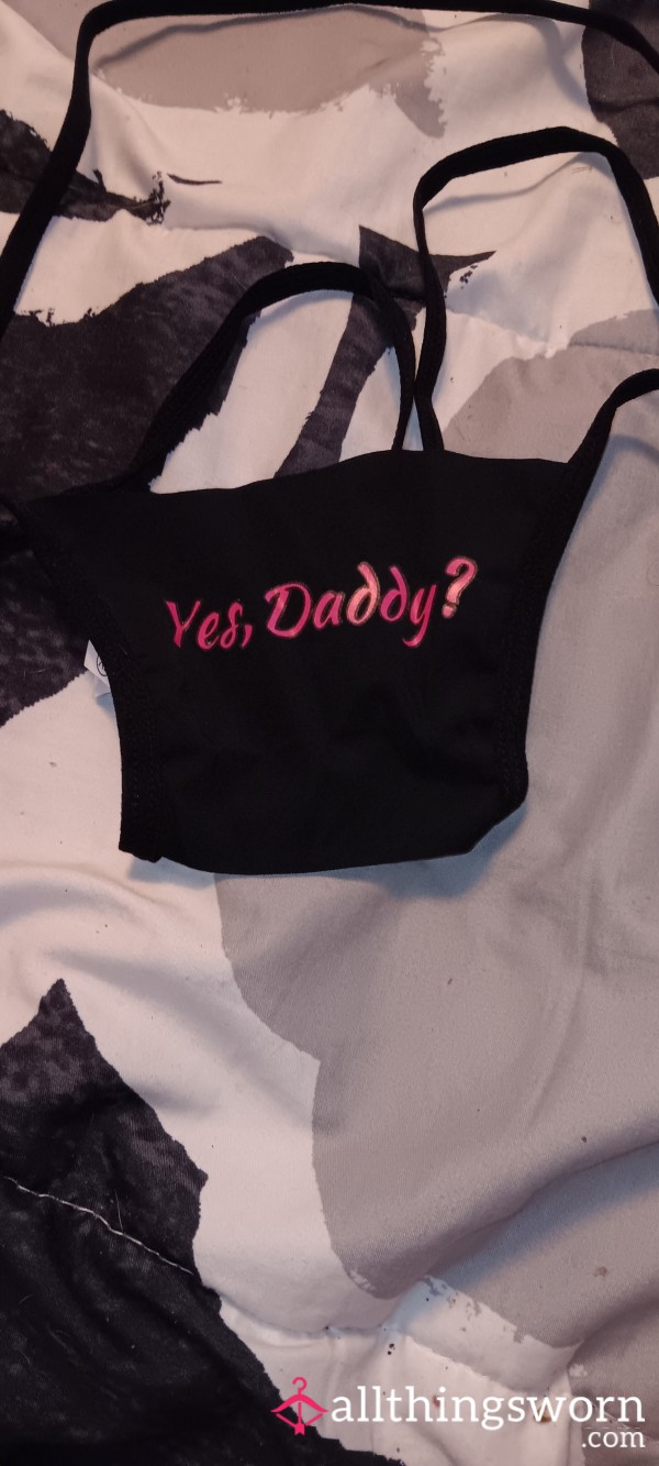 "Yes Daddy?" Spandex Tie Together G-String Size- XL
