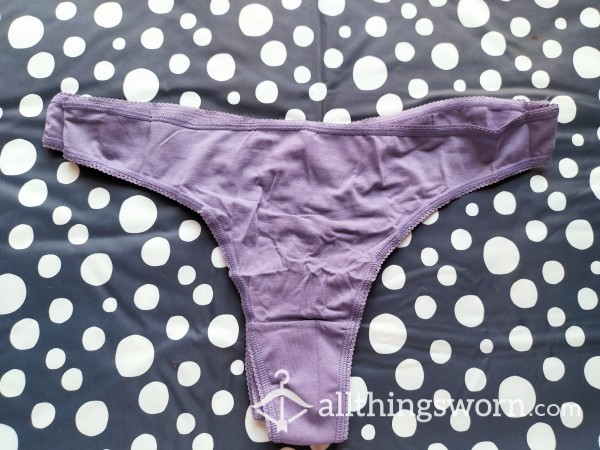 You Need 5 Minutes Alone ? Purple Cotton Thong